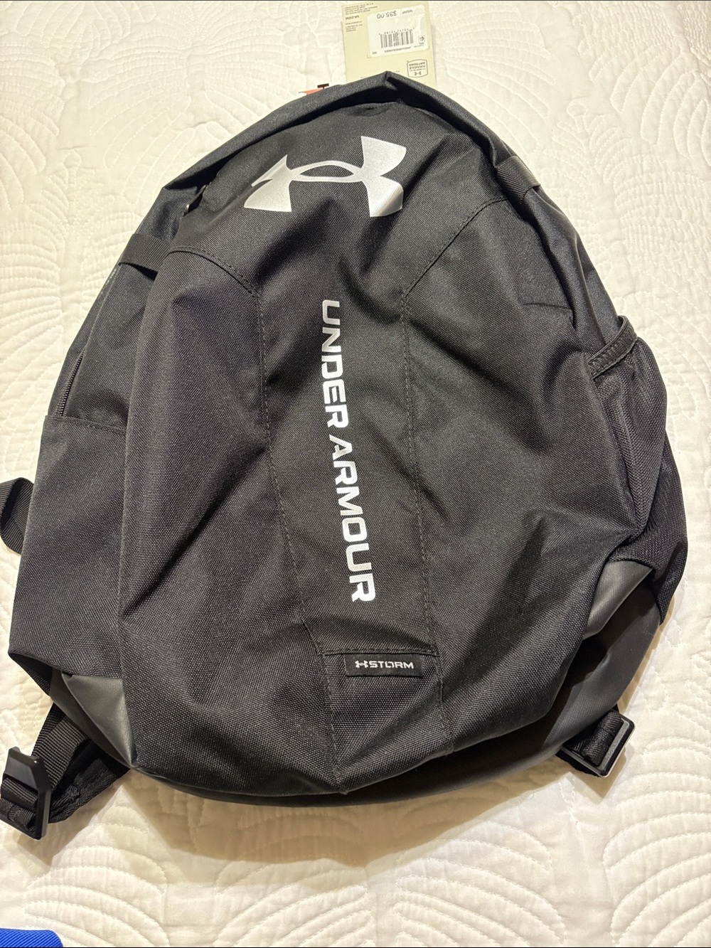 Under Armour Black Backpack with White Logo